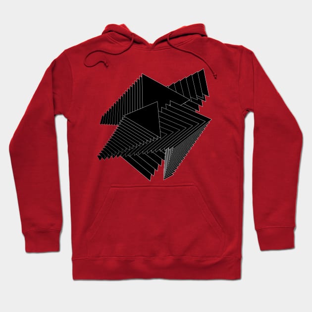 black triangles composition Hoodie by lkn